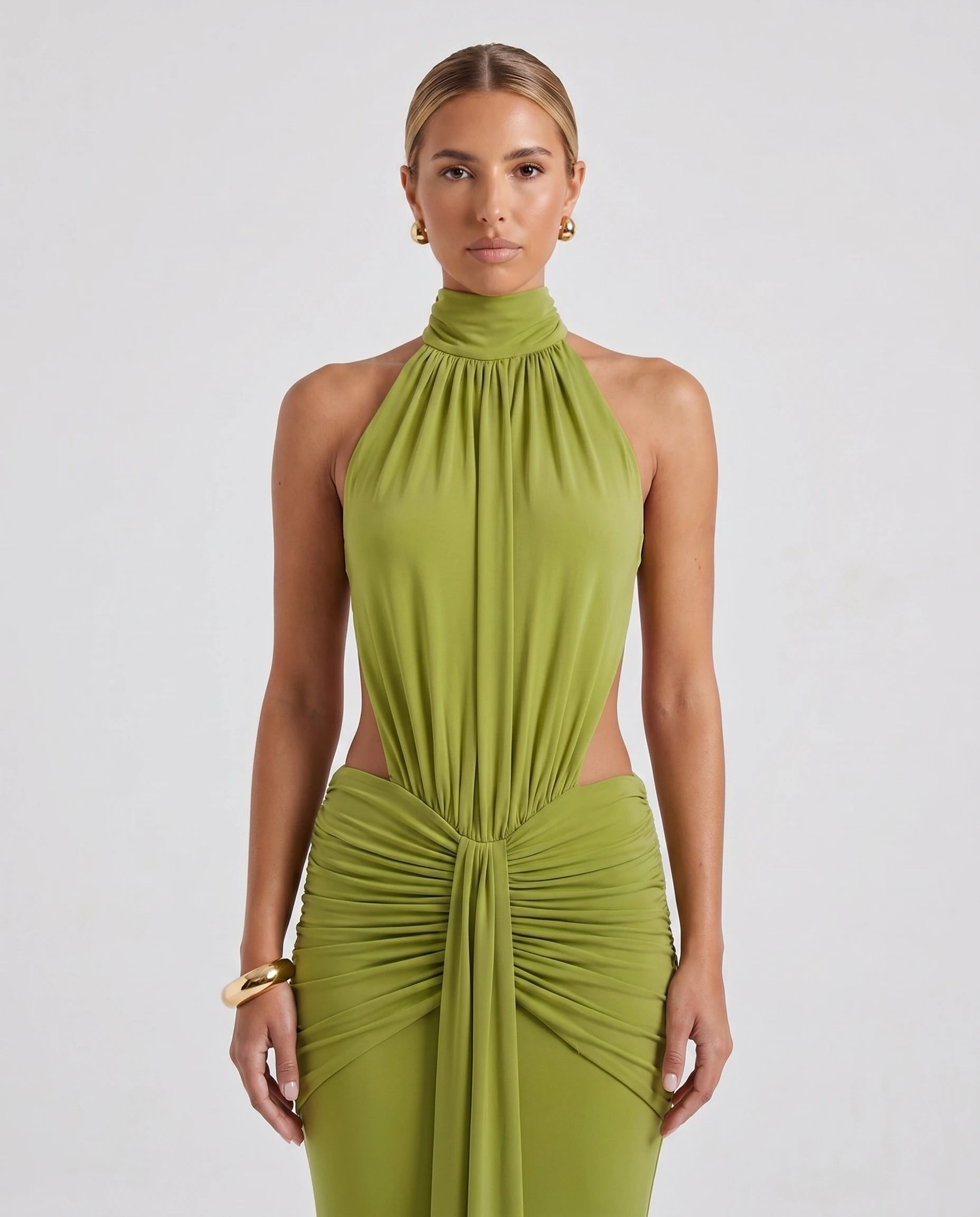 Robe longue sirène en jersey — detail