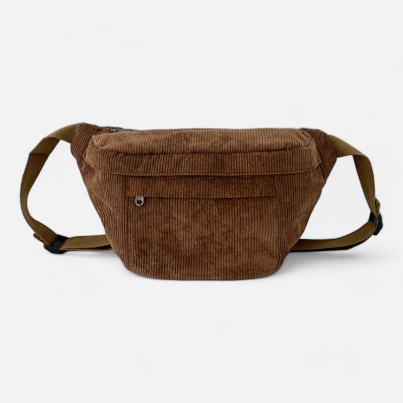 Sac banane XL en velours côtelé Iris