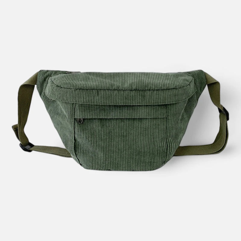 Sac banane XL en velours côtelé Iris