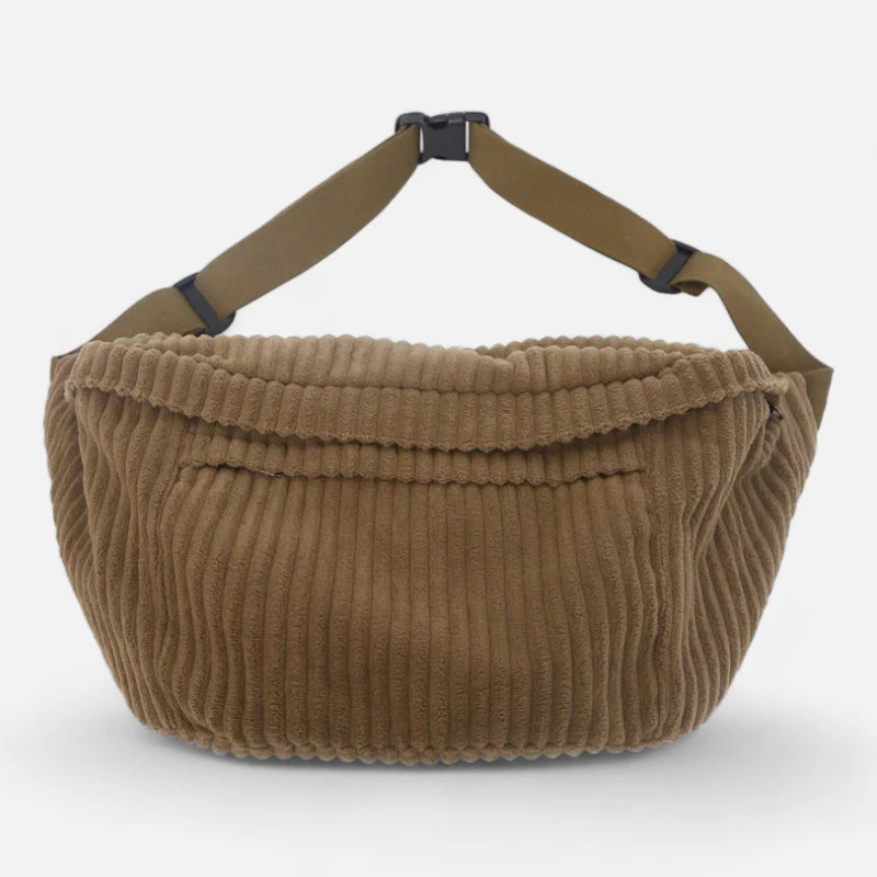 Grand sac banane velours côtelé Zoé