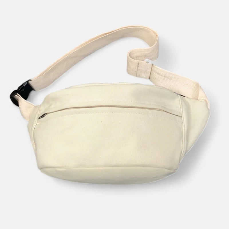 Grand sac banane en tissu tendance Éliane