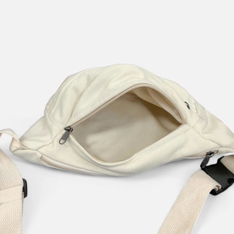 Grand sac banane en tissu tendance Éliane