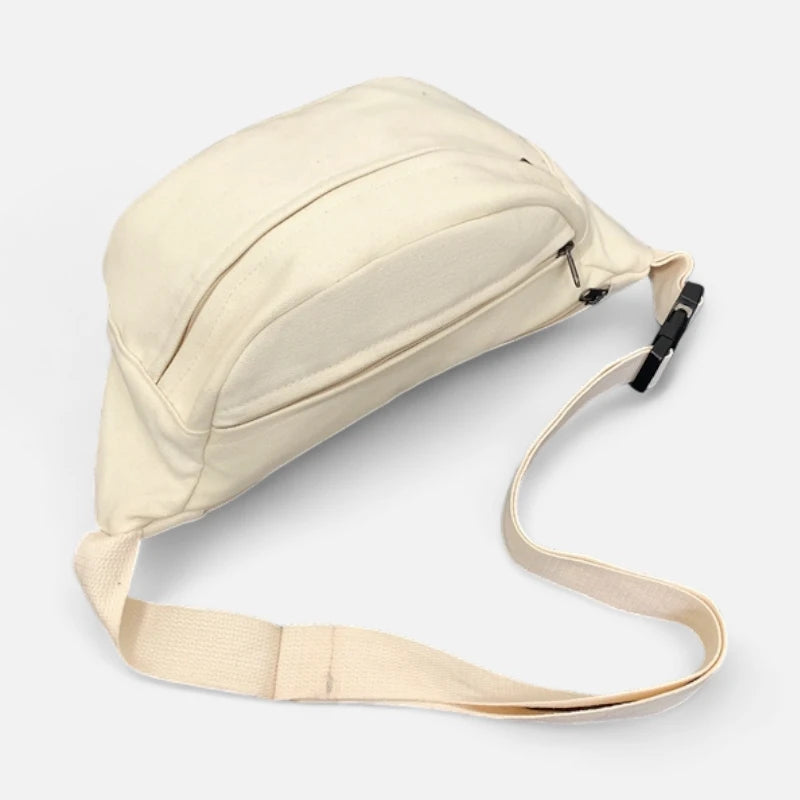 Grand sac banane en tissu tendance Éliane