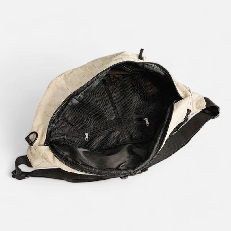 Sac banane XL en tissu à damier Jacqueline