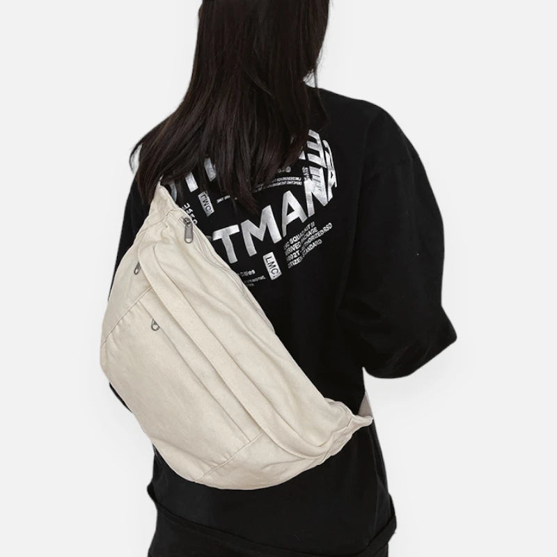 Sac banane XL tendance en tissu Nadine