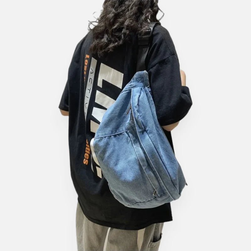 Sac banane XL en jean tendance Adeline