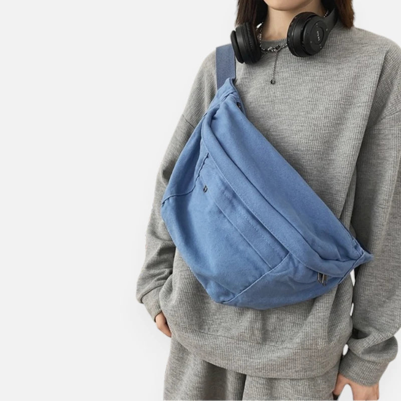 Sac banane XL tendance en tissu Nadine