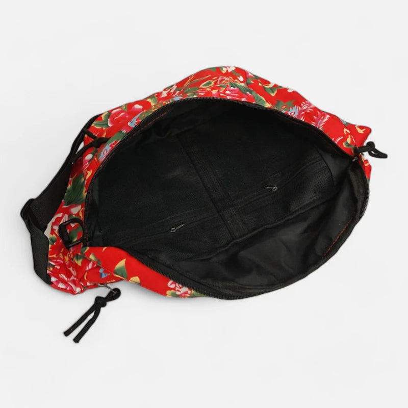 Sac banane XL en tissu à motif floral Claudette