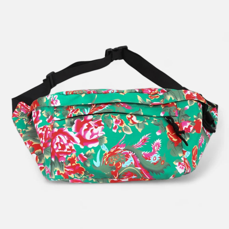 Sac banane XL en tissu à motif floral Claudette