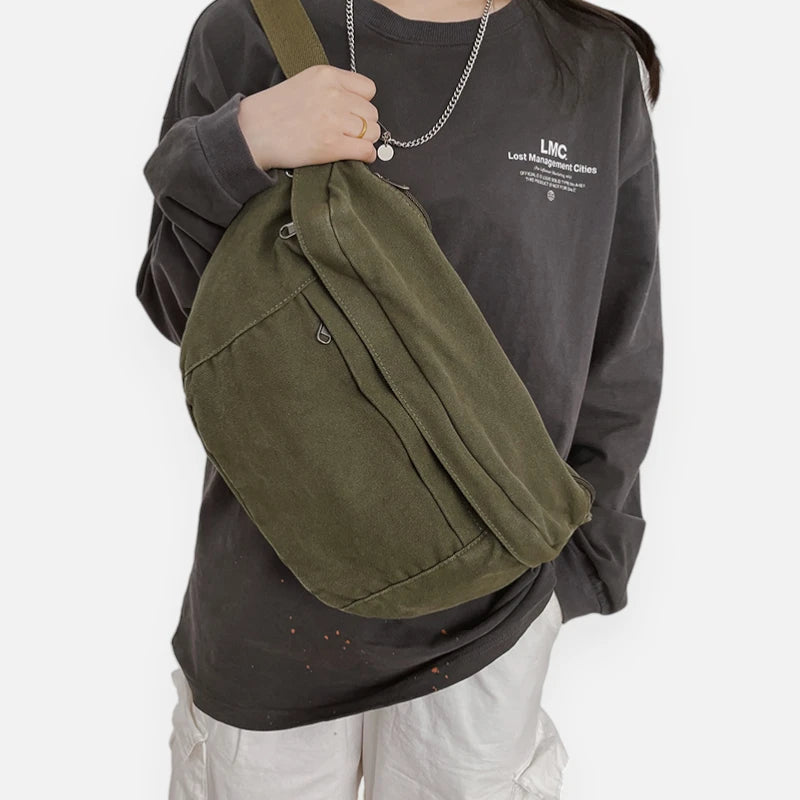 Sac banane XL tendance en tissu Nadine