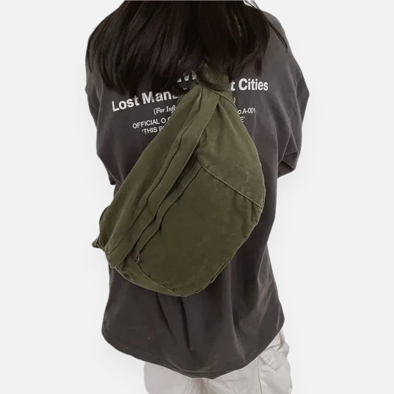 Sac banane XL tendance en tissu Nadine