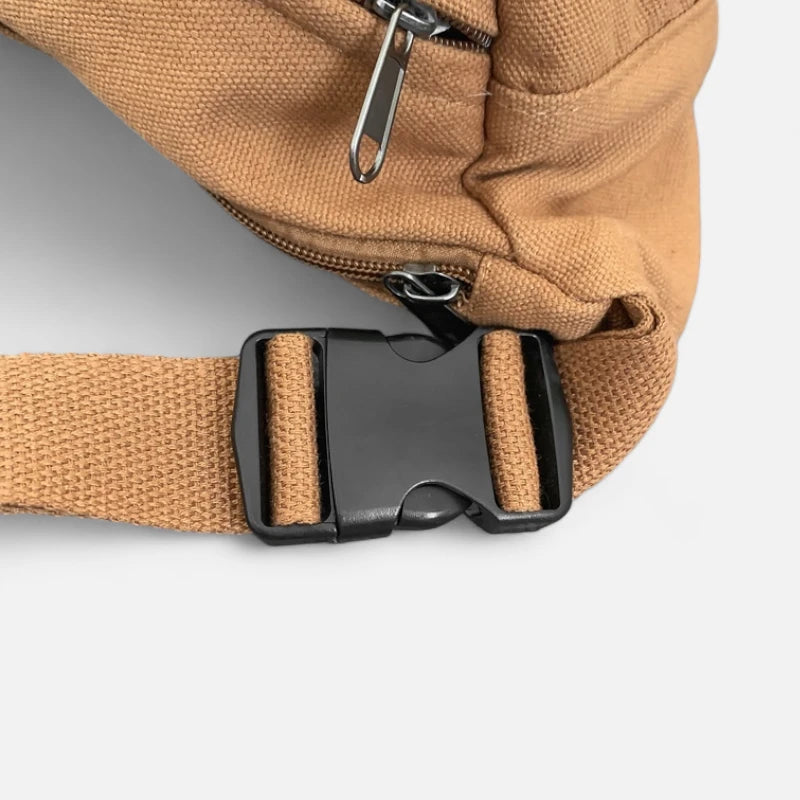 Grand sac banane en tissu tendance Éliane