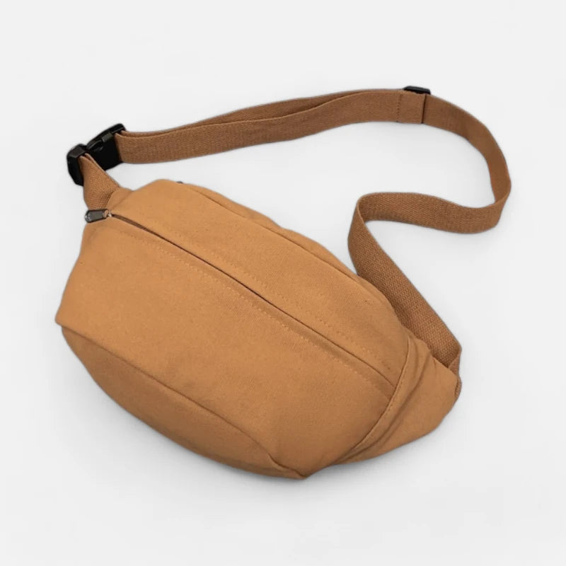 Grand sac banane en tissu tendance Éliane