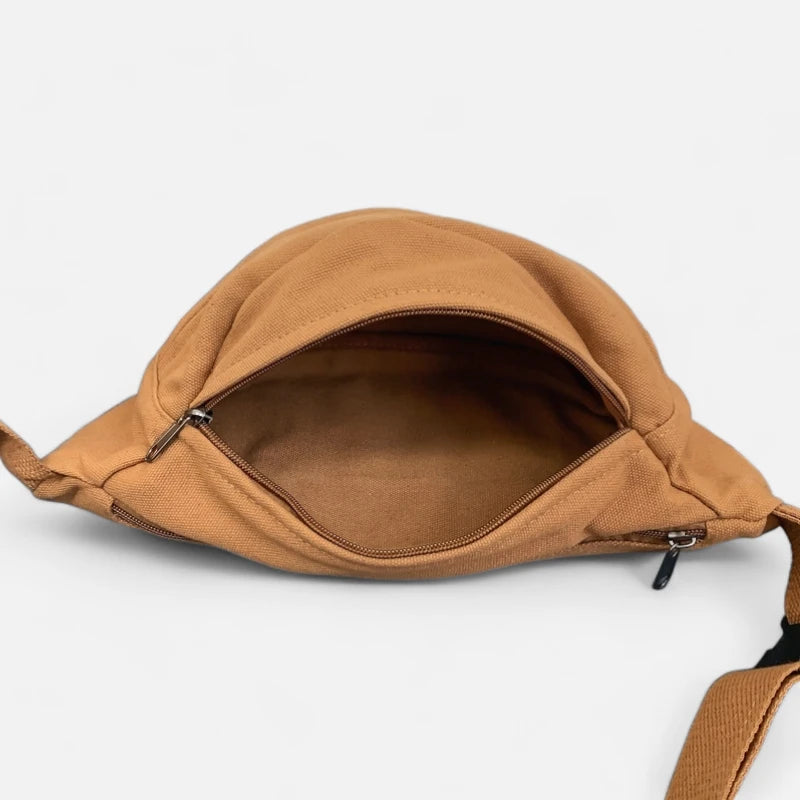 Grand sac banane en tissu tendance Éliane