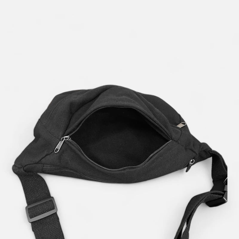 Grand sac banane en tissu tendance Éliane