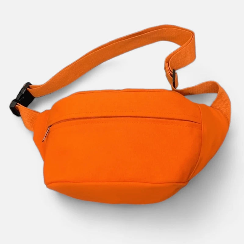 Grand sac banane en tissu tendance Éliane