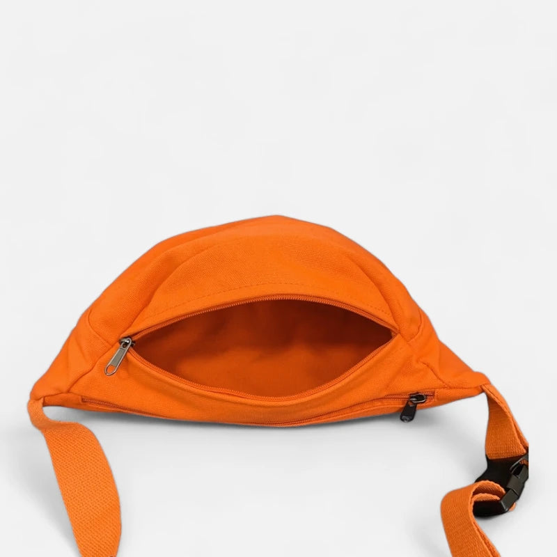 Grand sac banane en tissu tendance Éliane