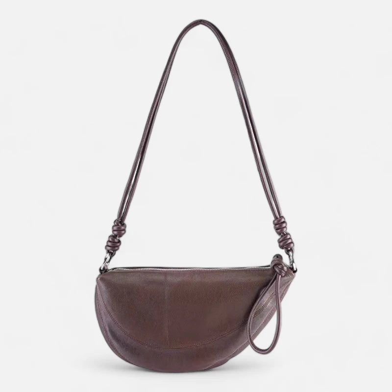 Sac à main banane demi-lune en cuir chic Claudine