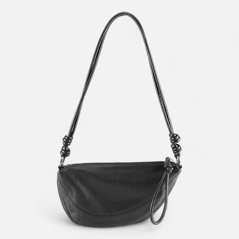 Sac à main banane demi-lune en cuir chic Claudine