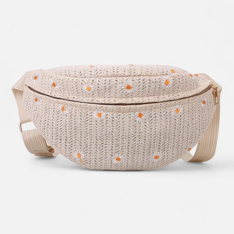 Sac banane en toile tendance à motif floral Clémence