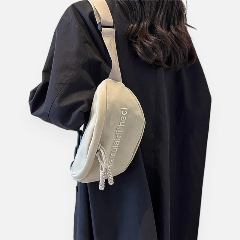 Grand sac banane cuir tendance à bandoulière Pauline