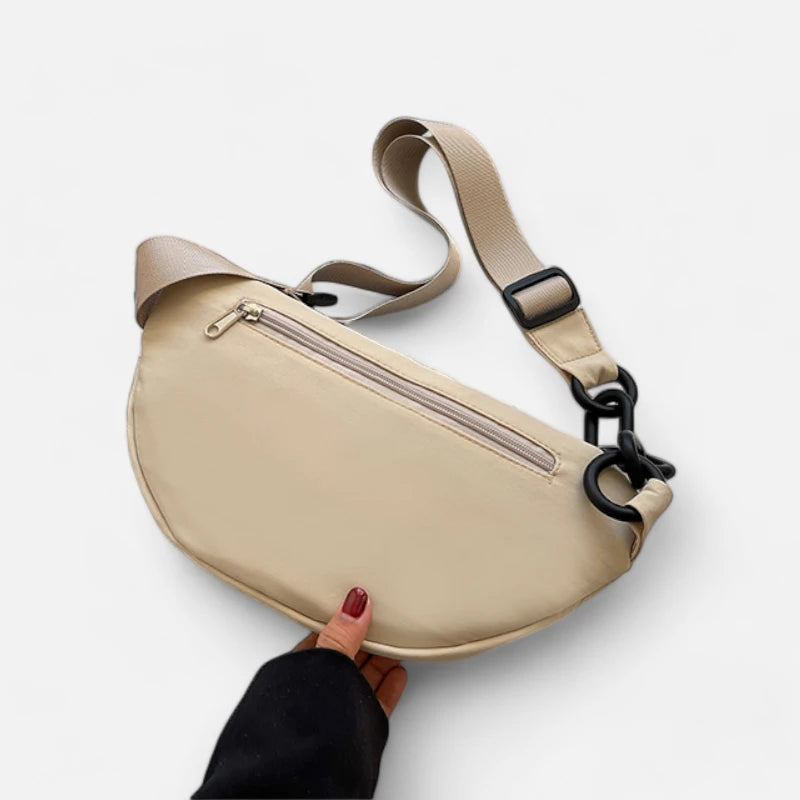 Grand sac banane cuir tendance à bandoulière Pauline