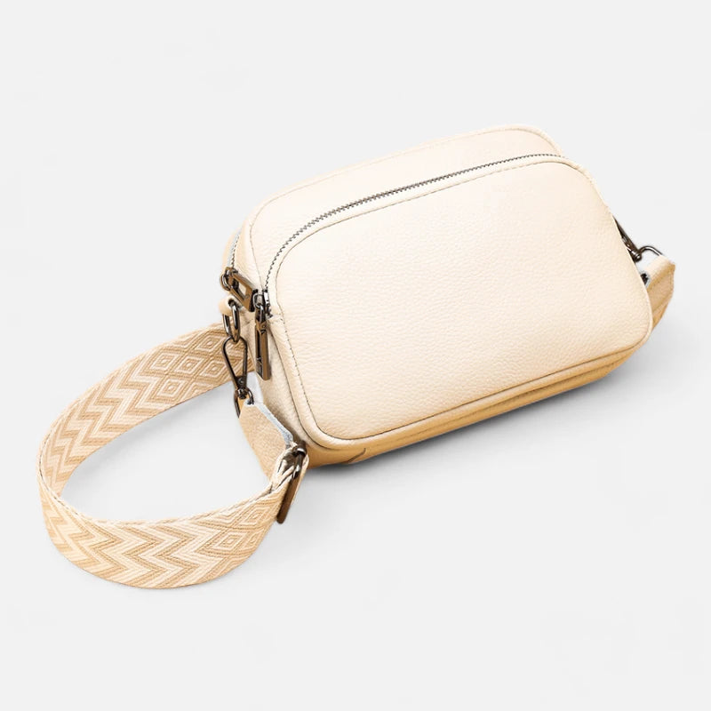 Sac banane cuir chic rectangulaire à bandoulière Delphine