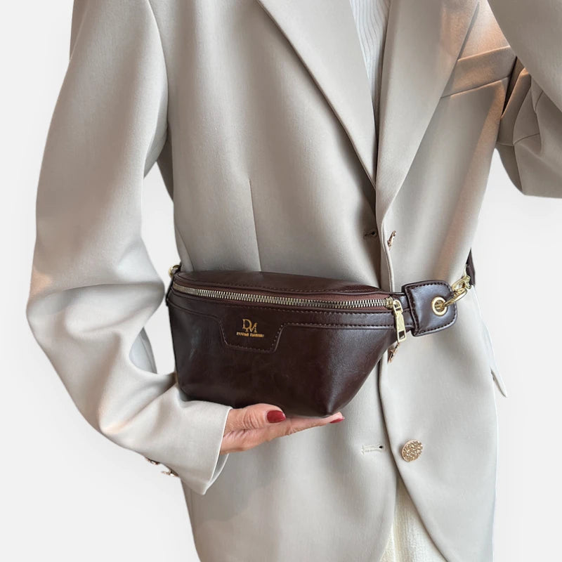 Sac banane cuir chic à bandoulière Margot