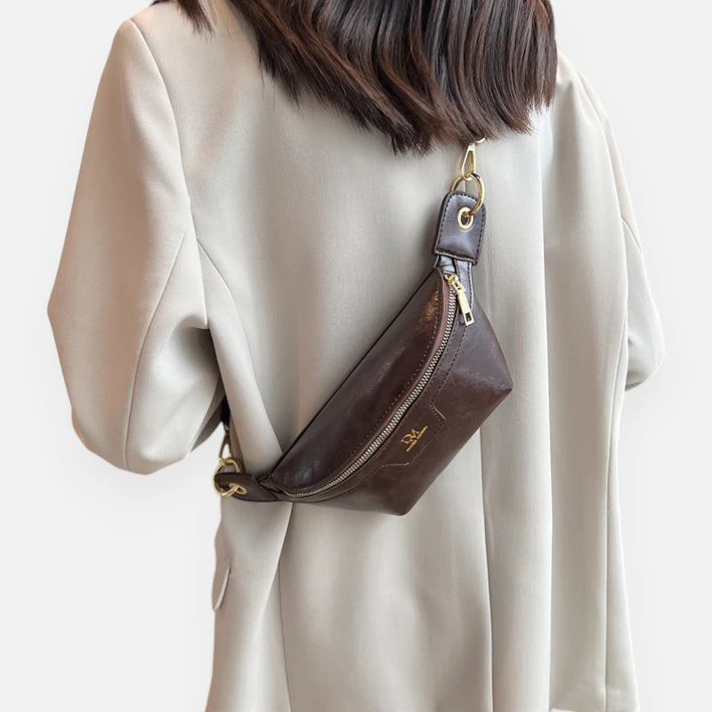 Sac banane cuir chic à bandoulière Margot