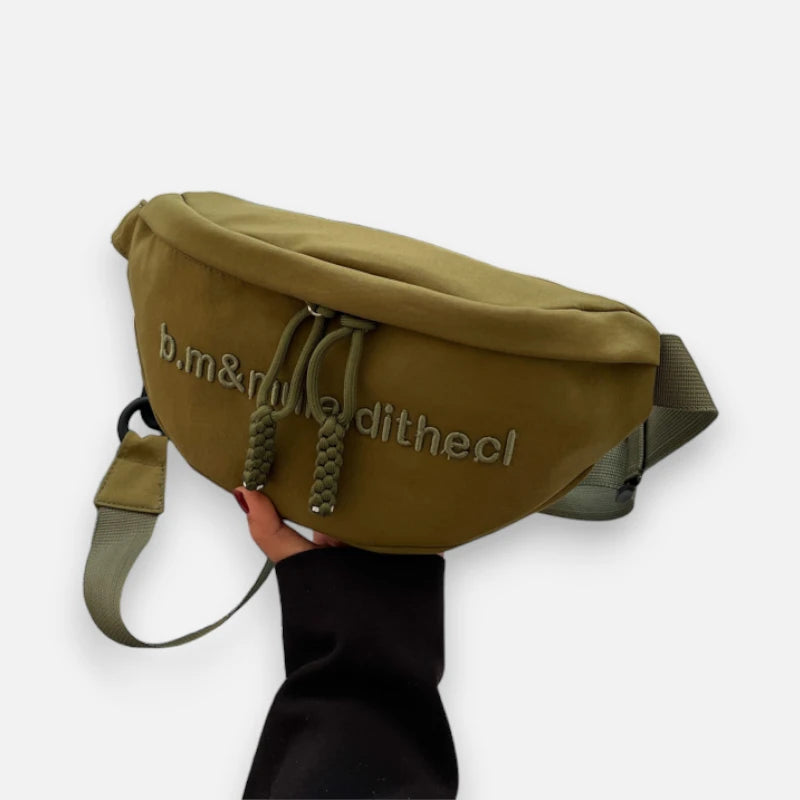 Grand sac banane cuir tendance à bandoulière Pauline