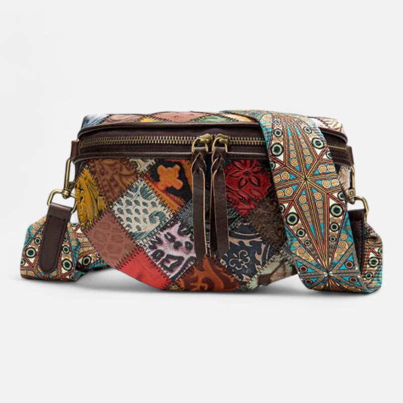 Sac banane cuir vintage à bandoulière Béatrice