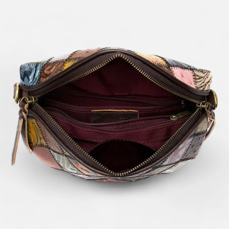 Sac banane cuir vintage à bandoulière Béatrice