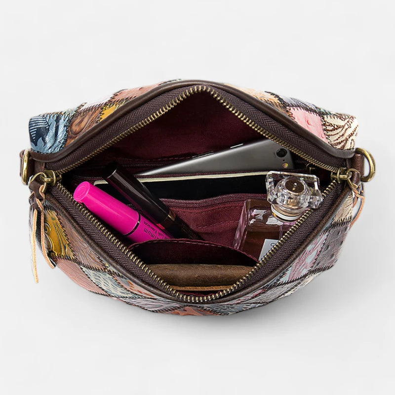 Sac banane cuir vintage à bandoulière Béatrice