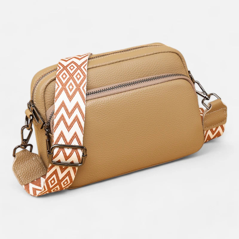 Sac banane cuir chic rectangulaire à bandoulière Delphine