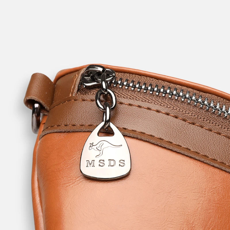 Sac banane cuir chic à bandoulière Geneviève