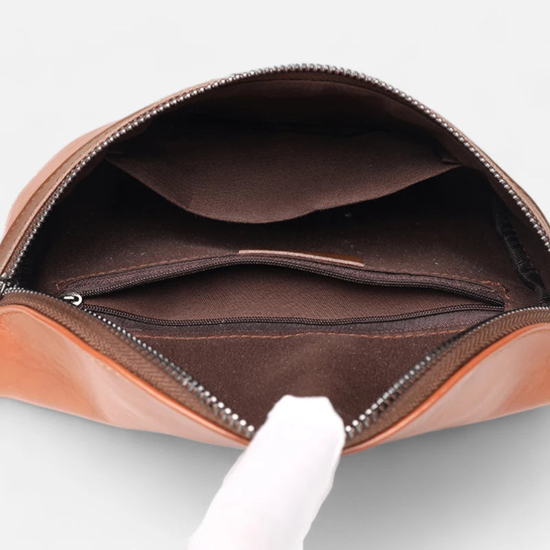 Sac banane cuir chic à bandoulière Geneviève