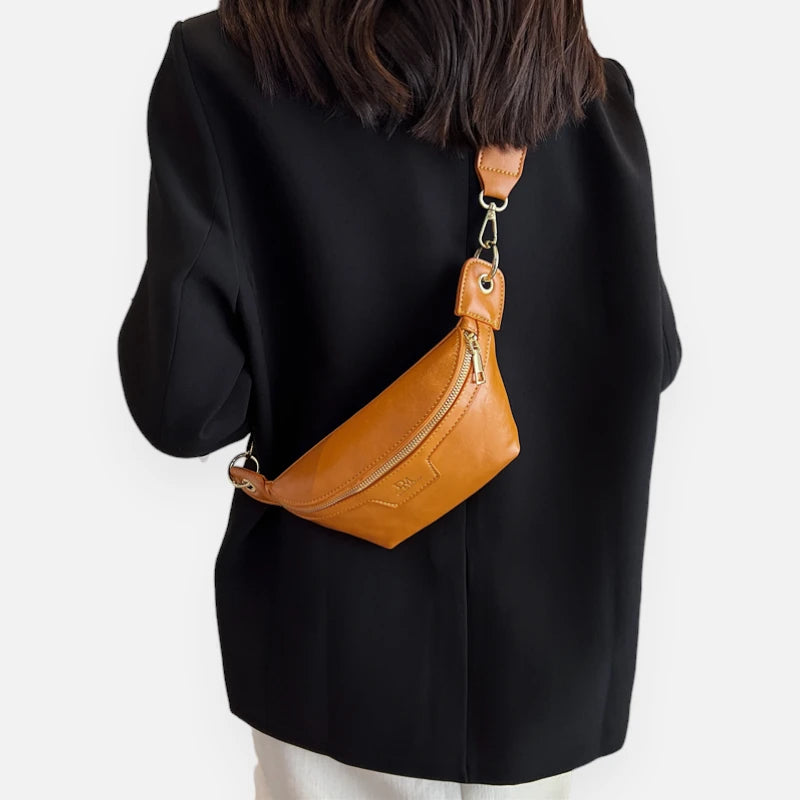 Sac banane cuir chic à bandoulière Margot