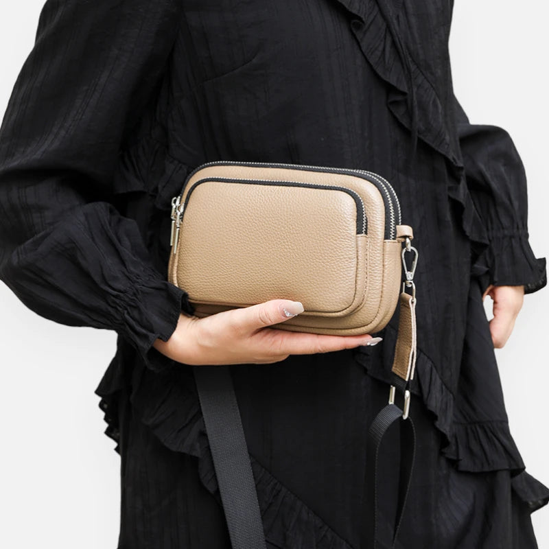 Sac banane cuir rectangulaire à bandoulière Sophie