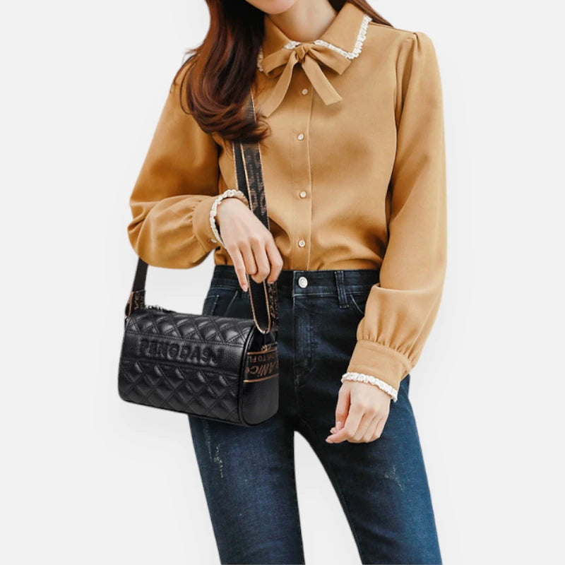 Sac banane cuir chic matelassé rectangulaire Clarice