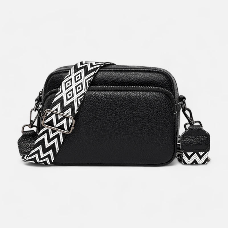 Sac banane cuir chic rectangulaire à bandoulière Delphine