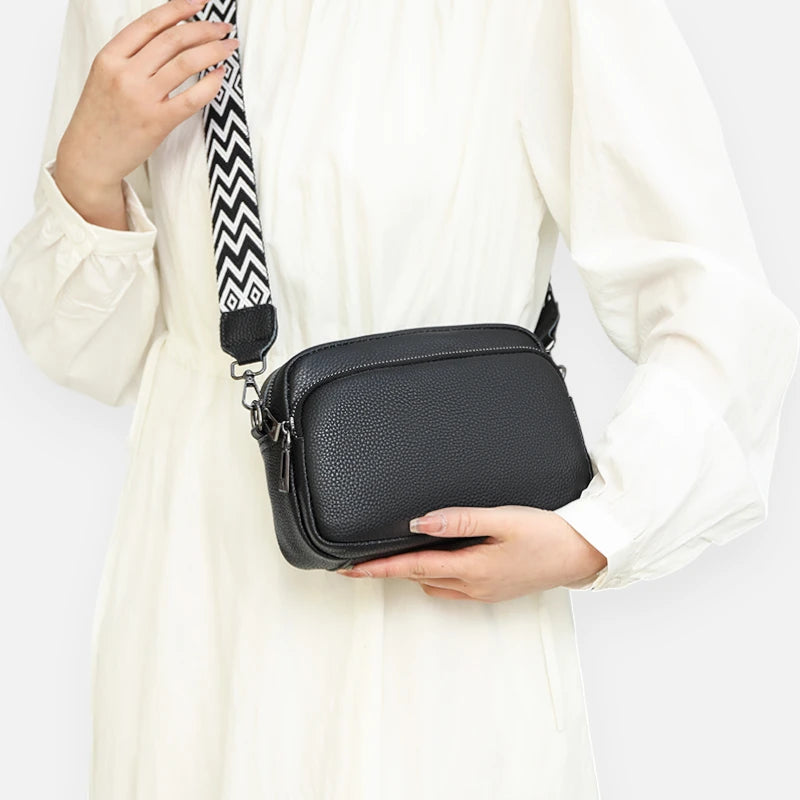 Sac banane cuir chic rectangulaire à bandoulière Delphine