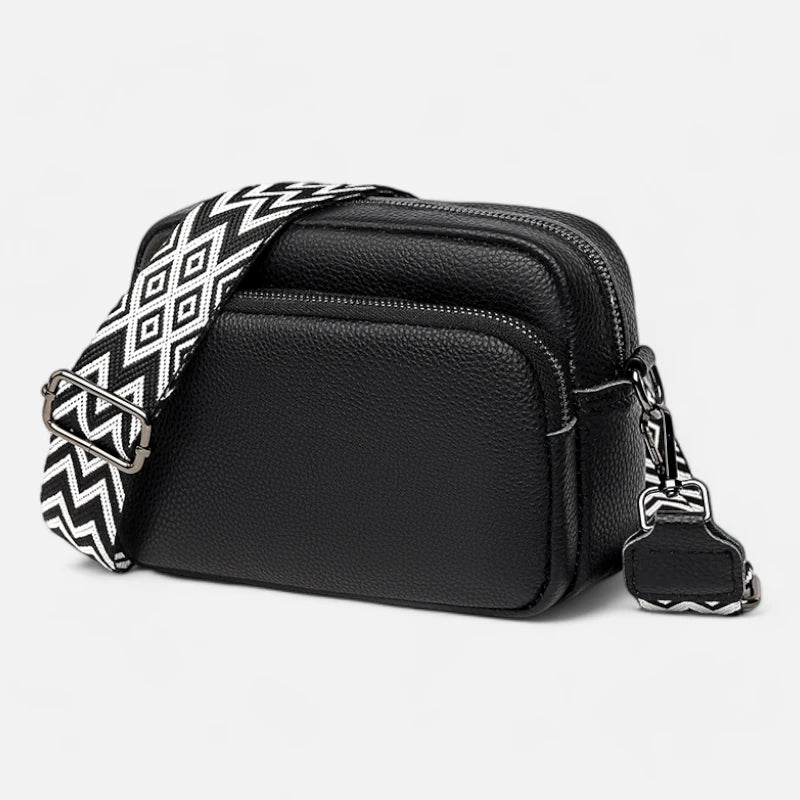 Sac banane cuir chic rectangulaire à bandoulière Delphine