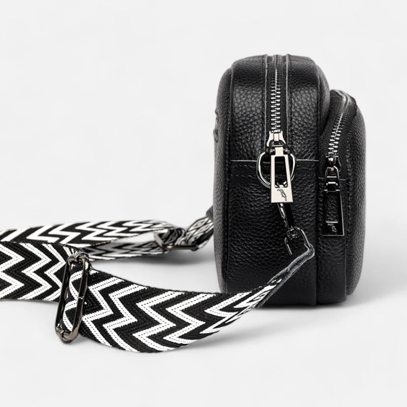 Sac banane cuir chic rectangulaire à bandoulière Delphine