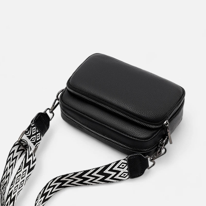 Sac banane cuir chic rectangulaire à bandoulière Delphine