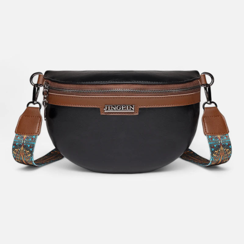 Sac banane cuir chic à bandoulière Geneviève