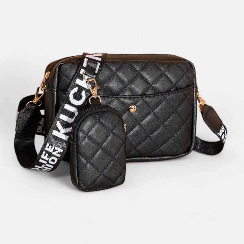 Sac banane en cuir matelassé rectangulaire Giselle