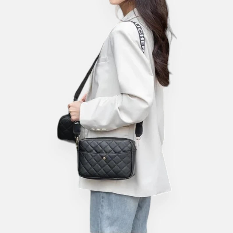 Sac banane en cuir matelassé rectangulaire Giselle