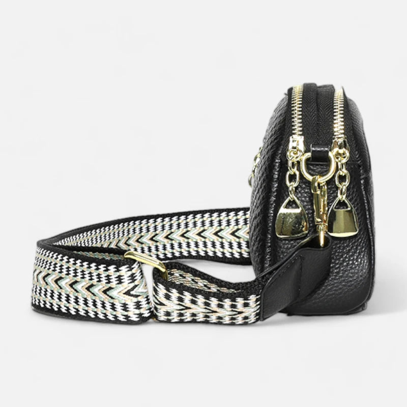 Sac banane cuir chic imitation croco à bandoulière Madeleine