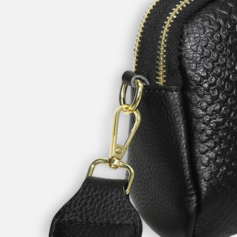 Sac banane cuir chic imitation croco à bandoulière Madeleine