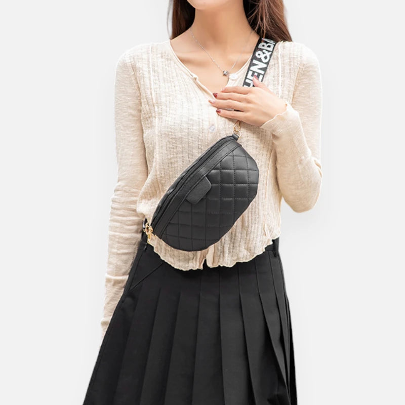 Sac banane cuir matelassé à bandoulière Odette